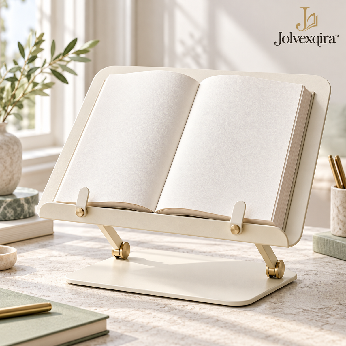 Ivory Desktop Book Stand — main image
