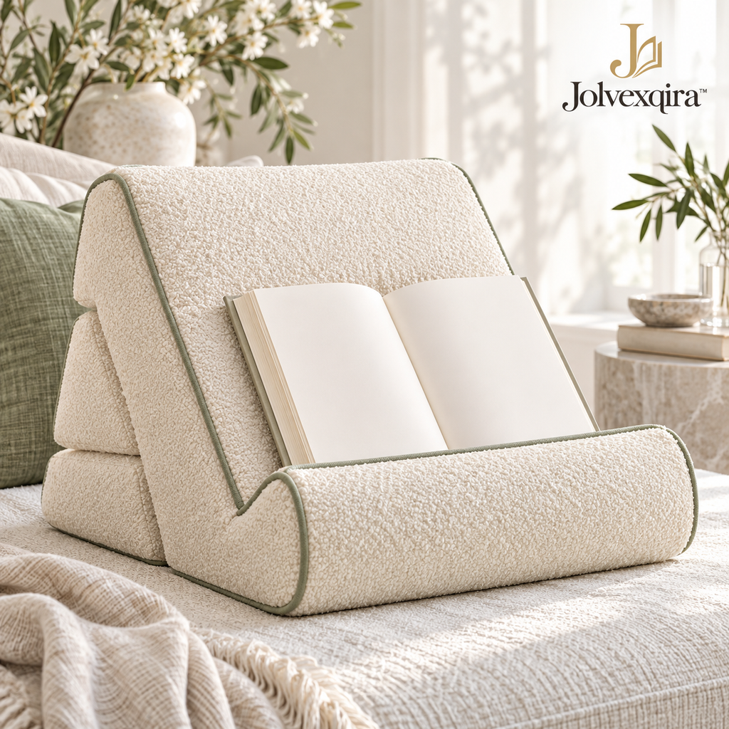 Cream Textured Reading Pillow Stand — main image