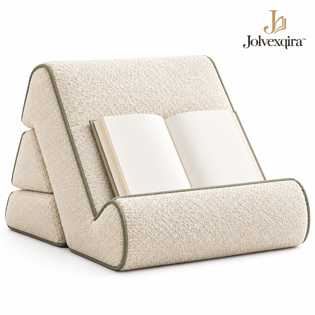 Cream Textured Reading Pillow Stand — product overview