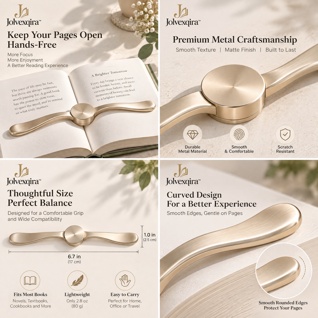 Gold-Tone Winged Book Page Holder — design details